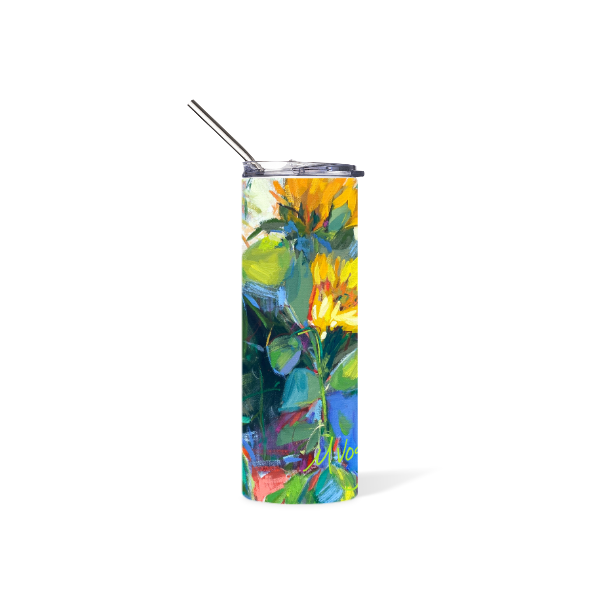 Cute Ghost in Nature Skinny Tumbler with Straw, 20oz – GroveWisdom